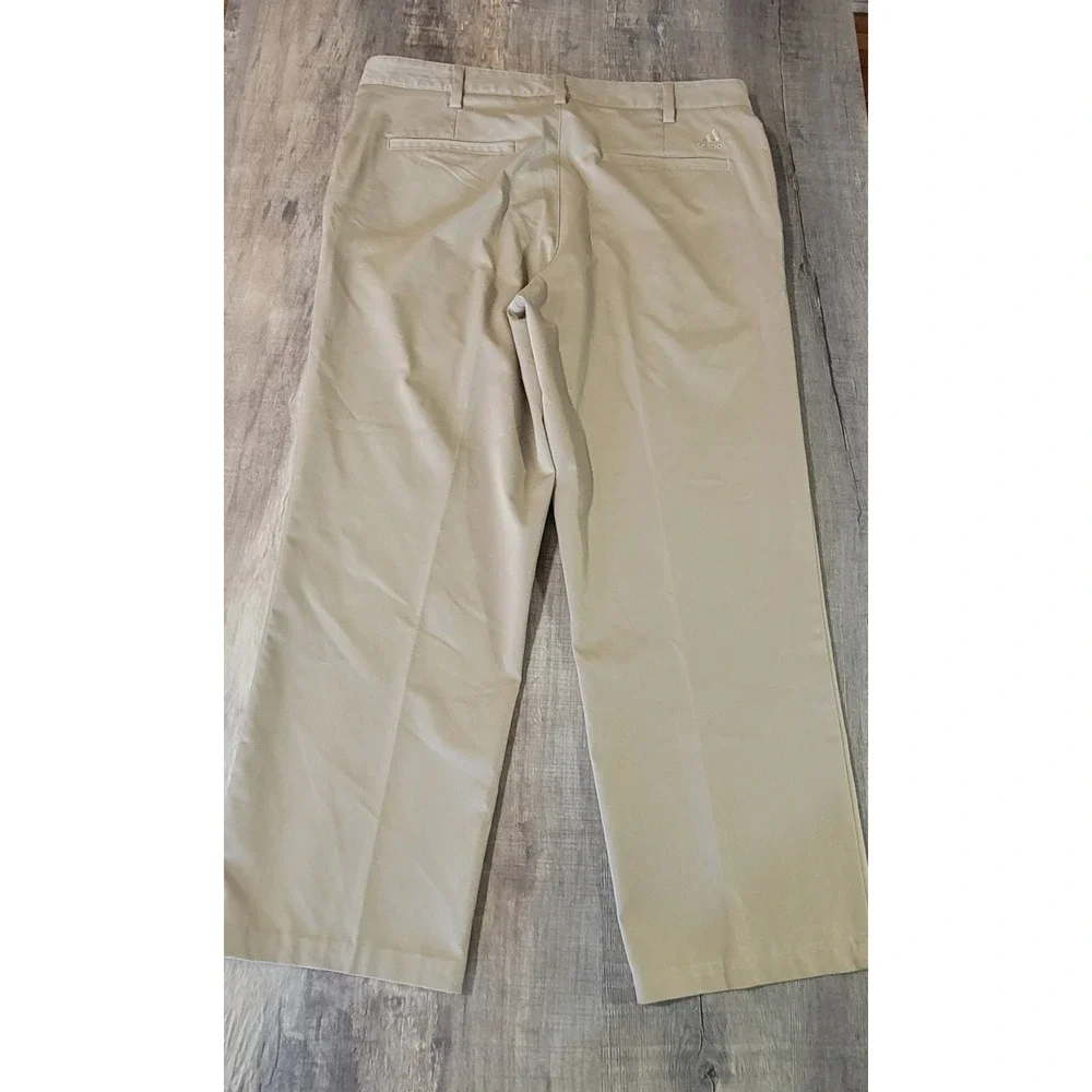 Adidas Mens 34x30 Beige Straight Leg‎ Performance Tech Golf Chino Pants Euc